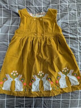 Boden bunnies cord pinnie dress